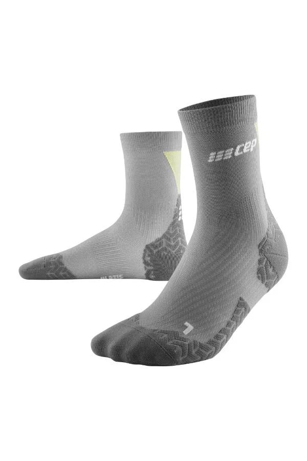 CEP CEP - Ultralight Compression Socks Mid Cut V3 Grey/Lime Men